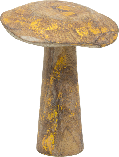 [21010W90] FOREST Pilz 16 cm Holz patiniert