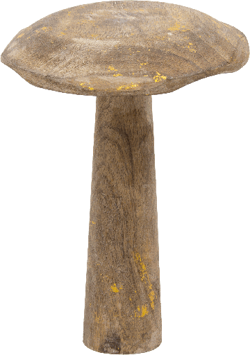 [21011W90] FOREST Pilz 21,5 cm Holz patiniert
