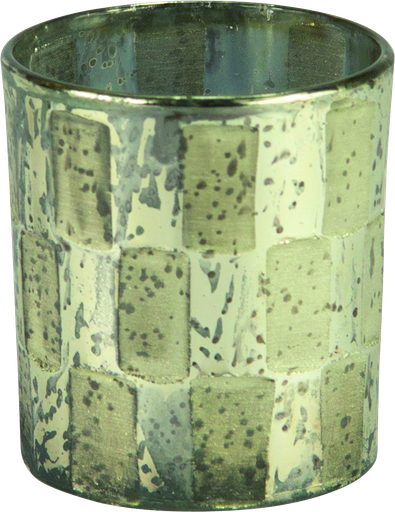 [21107A99] Windlicht 8 x Ø 7 cm Glas silber