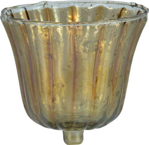 [21110A60] TULIP Teelicht-Aufsatzglas 10,5 cm Glas braun