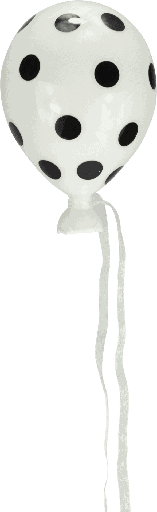 [21251A00] LUFTIKUSS Ballon zum Hängen 15 cm Glas weiß