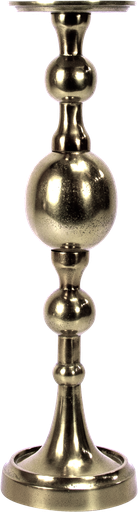 [22001A99] BALLOON Kerzenständer 48 cm Metall antik-silber