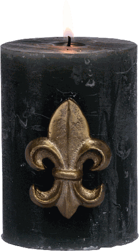 [22010A90] BOURBONE Kerzenpin 6,5 cm Metall messing