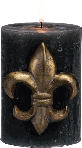 [22011A90] BOURBONE Kerzenpin 8 cm Metall messing