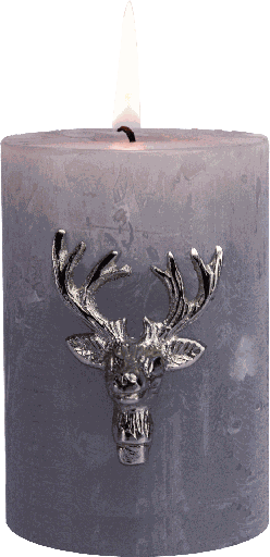 [22013A99] VENISON Kerzenpin 6 cm Metall antik-silber
