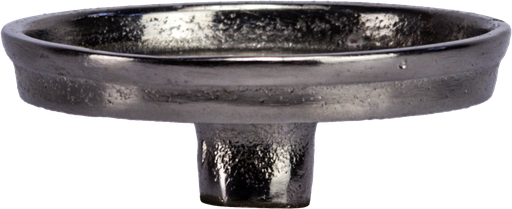 [22019A99] Aufsatzteller Ø 9 cm für Stumpenkerzen Metall antik-silber