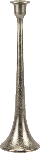 [23206A99] TORRE Kerzenständer Höhe 35 cm Metall antik-silber