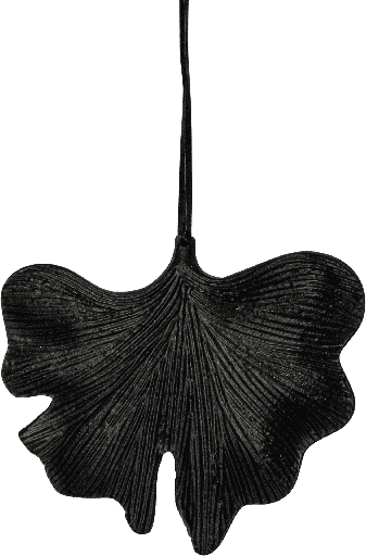 [23213A70] GINKO Blatt 13,5 cm Metall schwarz