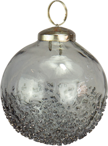 [23215W77] Kugel 8 cm Glas smoke