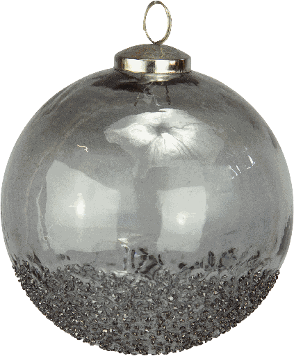 [23217W77] Kugel 12 cm Glas smoke